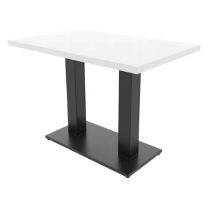 Stół kuchenny Biały z Metalową Podstawą 110x70
